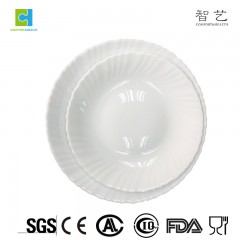 CHLHP75/85/95/100/105 spinning opal glass dinner plate flat plate 7.5" 8.5" 9.5" 10" 10.5"